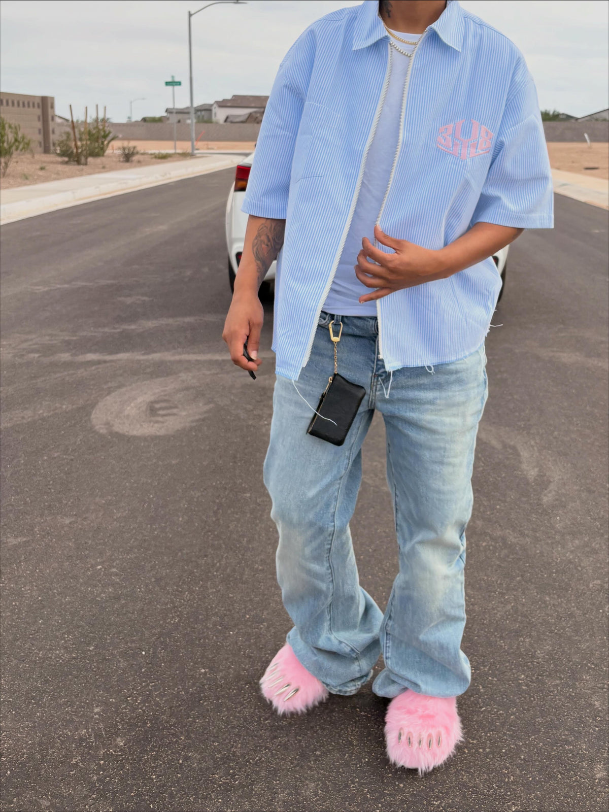 Cotton Candy Zip up shirt